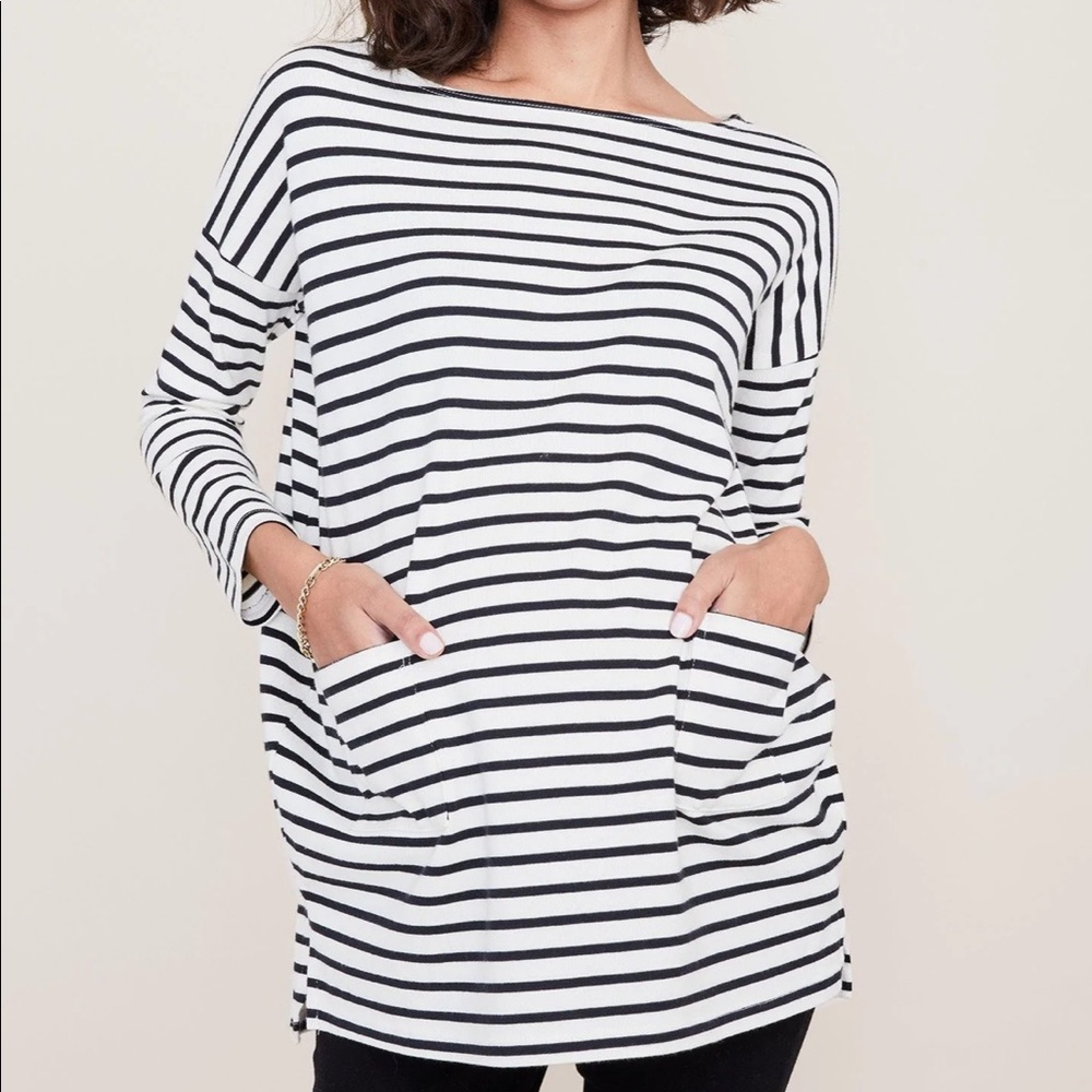 Hatch maternity stripe shirt